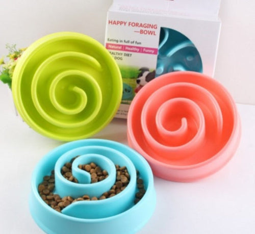 Slow feeder pet bowl