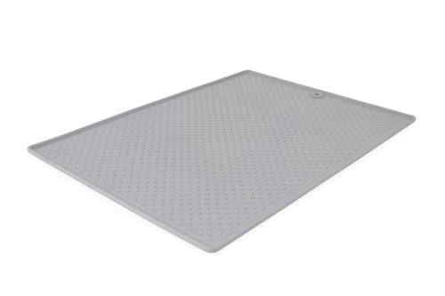Dexas 13 x 19 in. Pet Bowl Rectangular Grippmat, Light Gr